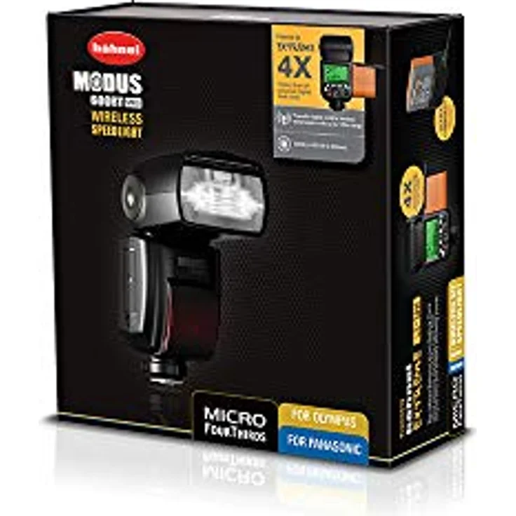 Hähnel MODUS 600RT MK II Blitzgerät für Micro Four Thirds - TTL, Manuell & Multi Modi - Extrem-Li-Ion-Akku - Schnellverriegelter Blitzschuh. – Bild 1