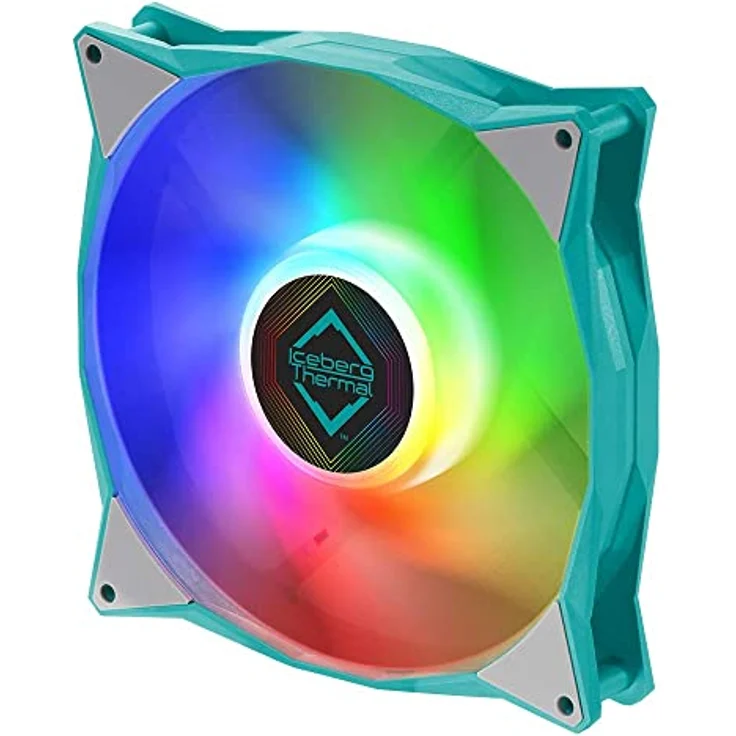 Iceberg Thermal IceGALE Adressable RGB 140 mm PWM Dual Kugellager ARGB Gehäuselüfter, Blaugrün – Bild 1