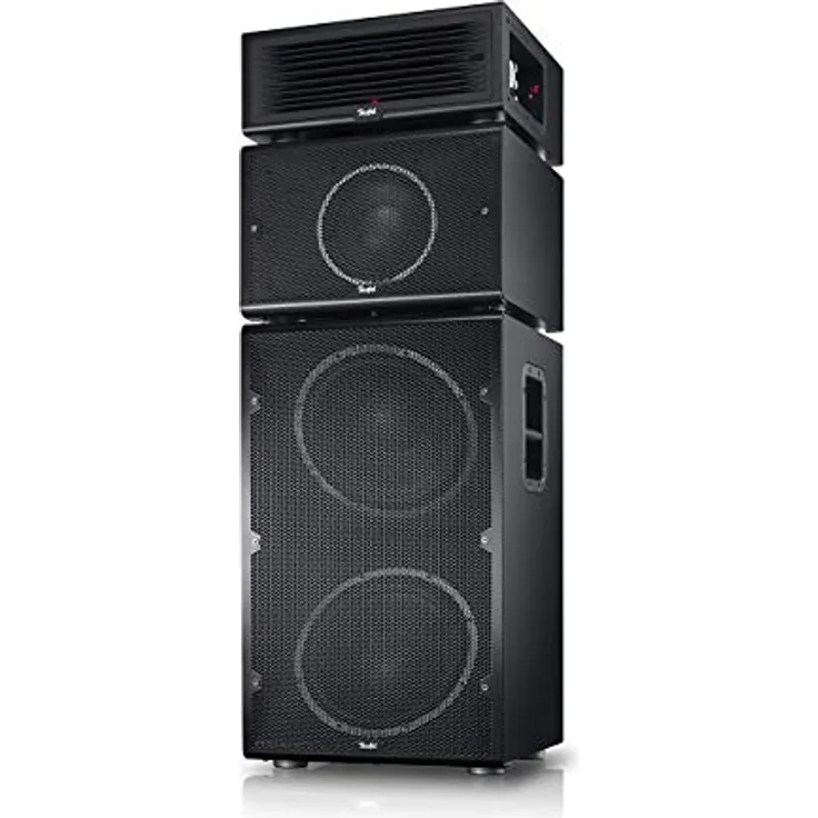 Teufel Power HiFi Modulares Bluetooth Lautsprecher-System, DJ-Beschallungsanlage, 440 W, 2 Subwoofers, Konzerterlebnis ins Wohnzimmer - Schwarz - Preisvergleich