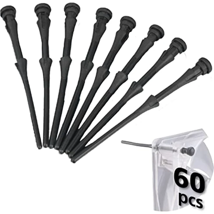 Akasa 60 Gummi Gehäuselüfterhalterungen, Anti vibration Gummi Befestigung für Gehäuse Lüfter, PC schrauben Silikon Gummistifte, 60 Stück, 73mm, Schwarz, AK-MX003-BKT60 – Bild 1