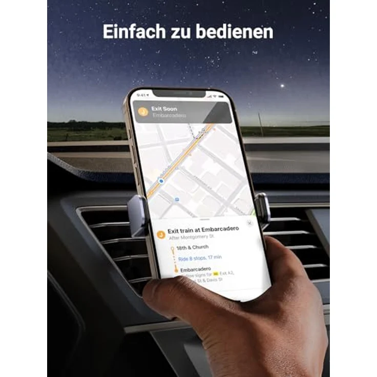 UGREEN Air Vent Car Mount Phone Holder Black – Bild 2