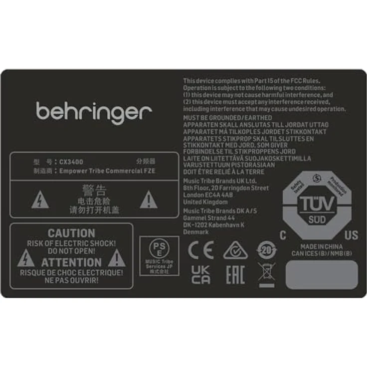 Behringer CX3400 V2, Professionelle Stereo 2-Wege-/3-Wege-/Mono 4-Wege Frequenzweiche mit Linkwitz-Riley-Filter und Limiter – Bild 6