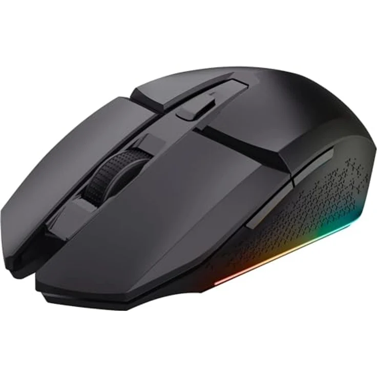 Trust Gaming GXT 112 Felox, Wiederaufladbare Kabellose Gaming Maus mit Mauspad, 80 Stunden Akkulaufzeit, 800-4800 DPI, 6 Tasten, Mousepad 24.5 x 21 cm, Wireless Mouse für PC, Laptop - Schwarz – Bild 4