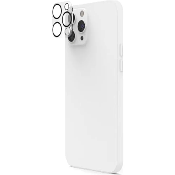 Hama Handy Kameraschutz für iPhone 15 Pro/15 Pro Max, stoßfestes Kameraglas 9H, kratzfeste Schutzfolie, blasenfreies Panzerglas, transparent – Bild 1