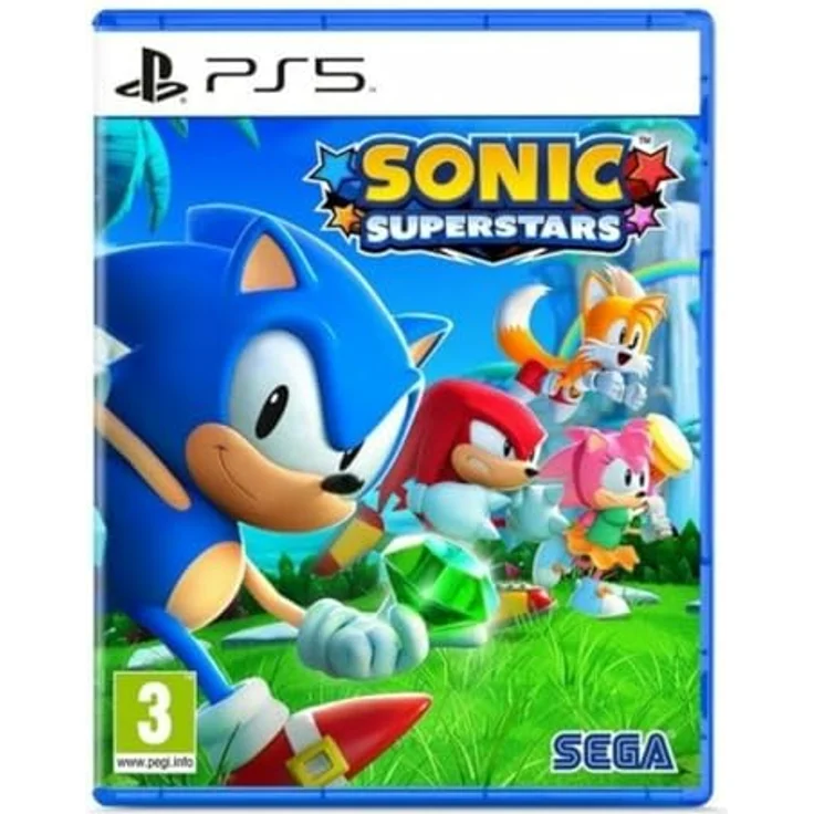 SEGA Sonic Superstars, PS5-Spiel mit deutscher Verpackung, Co-op für bis zu 4 Spieler, Signature-Charaktere und Chaos Emeralds-Fähigkeiten – Bild 1