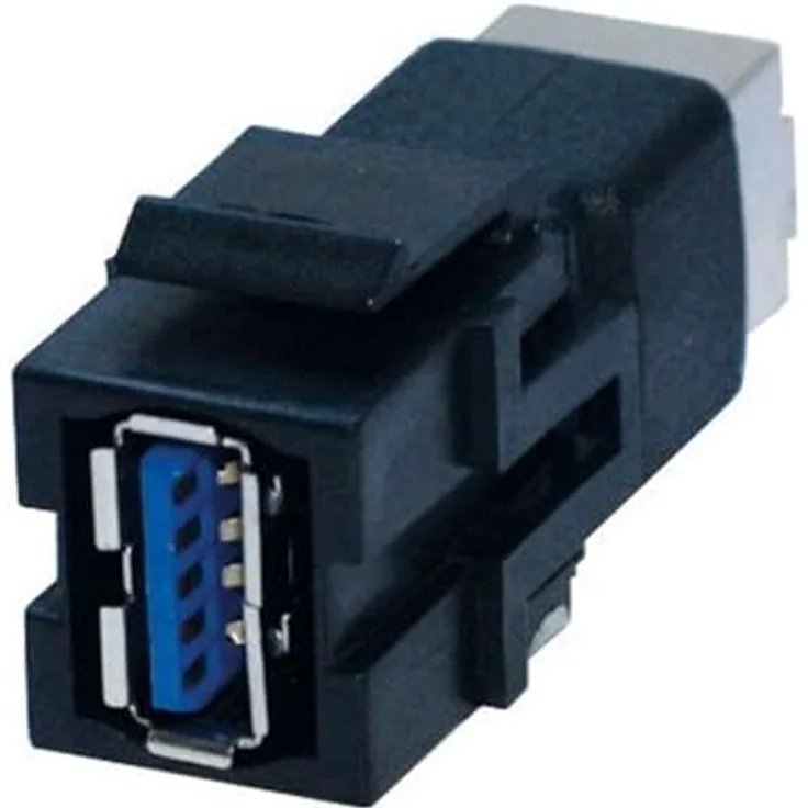 Bachmann USB A/B 3.0 Keystone Modul, hochwertiger Datenanschluss mit einfacher Bedienung und Langlebigkeit, 917400