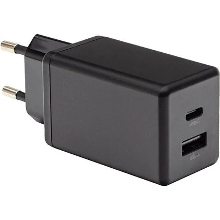 PATONA Premium Charger GaN PD45W, 1xUSB-C und 1xUSB-A, PD3.0 QC3.0, Schwarz