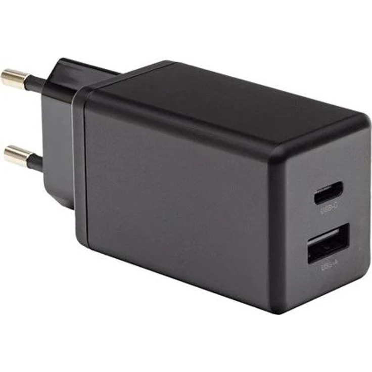 PATONA Premium Charger GaN PD45W, 1xUSB-C und 1xUSB-A, PD3.0 QC3.0, Schwarz