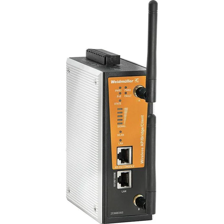 Weidmüller WLAN Access Point, Industrie WLAN-Modul IEEE 802.11 a/b/g, flexibel als Access Point, Client oder Bridge verwendbar, PoE unterstützt