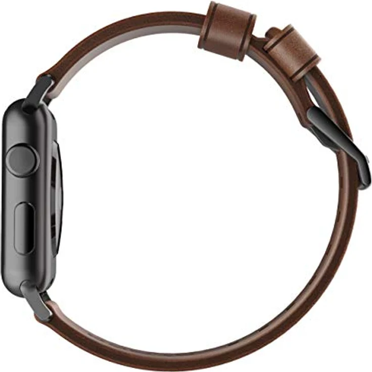 NOMAD Horween Modernes Lederband für Apple Watch 42 mm Braun – Bild 4