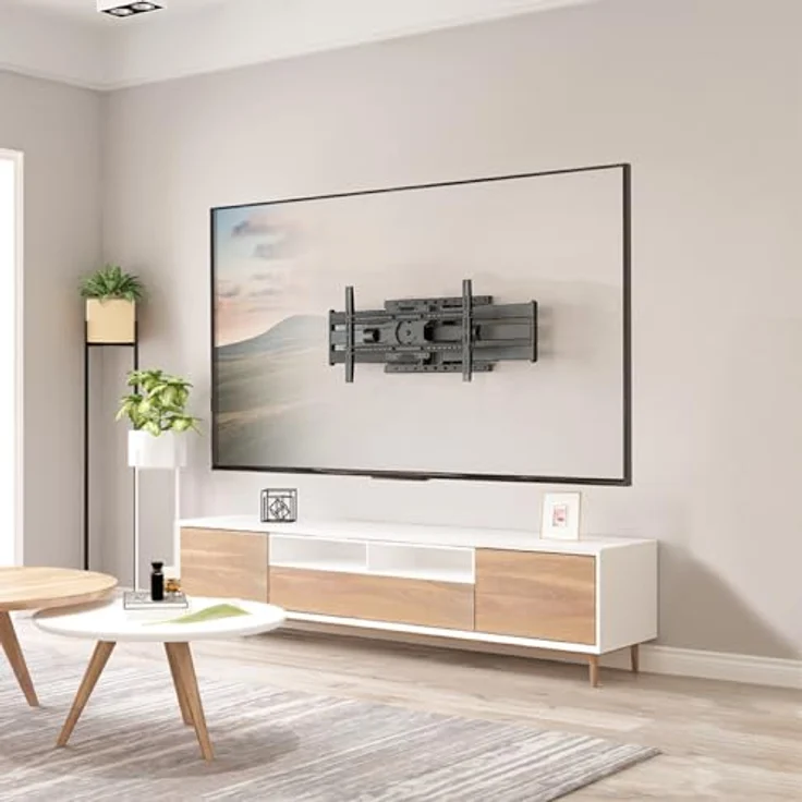 XTRARM TiTon Double 100 cm, TV-Wandhalterung, schwenkbar, neigbar 80kg, VESA max.600x400 Schwarz – Bild 2