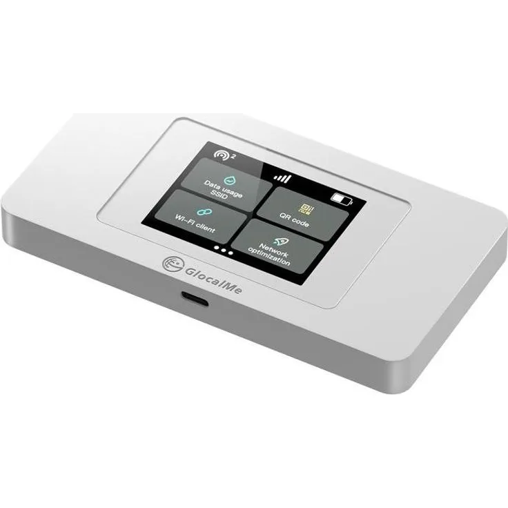 GlocalMe Duoturbo, Tragbarer 4G/LTE Wi-Fi Router mit CloudSIM, 12 Stunden Akkulaufzeit, Schwarz