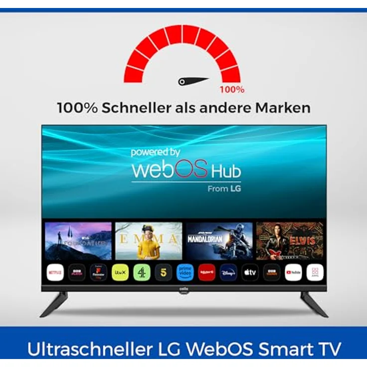 Cello C3224WSF 32 Zoll 12V Traveller Smart TV mit DVD-Player, Full HD 1080p, WebOS, Bluetooth, Netflix, Prime Video, vorinstallierten Apps, DVB-C/S2/T2 Tuner – Bild 4