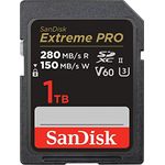 SanDisk Extreme PRO SDXC UHS-II Speicherkarte V60 1 TB (280 MB/s, 6K, 4K UHD, U3, C10, Rescue PRO Deluxe)