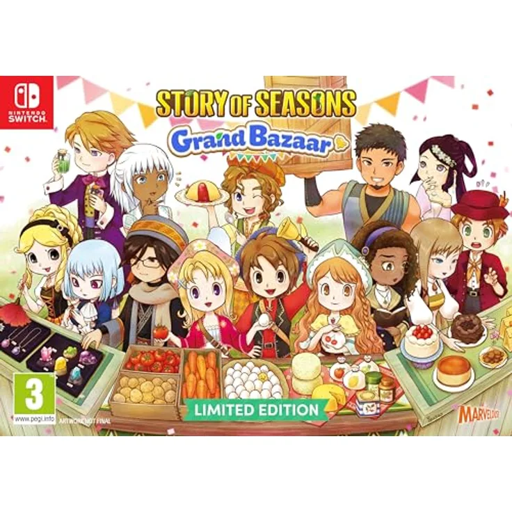 Marvelous Europe Story of Seasons: Grand Bazaar Limited Edition - Nintendo Switch, inkl. Plüschschaf, Poster, Art Book und Soundtrack CD