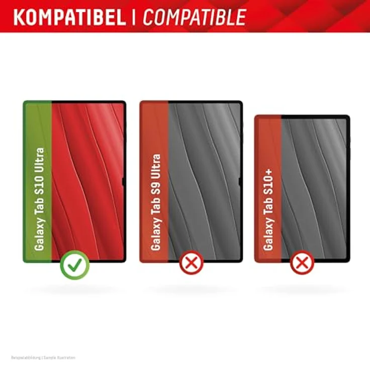 Displex Tablet Glass (9H) für Samsung Galaxy Tab S10 Ultra, unzerbrechlich, ultra-dünn, Eco-Montagerahmen L-Form – Bild 5