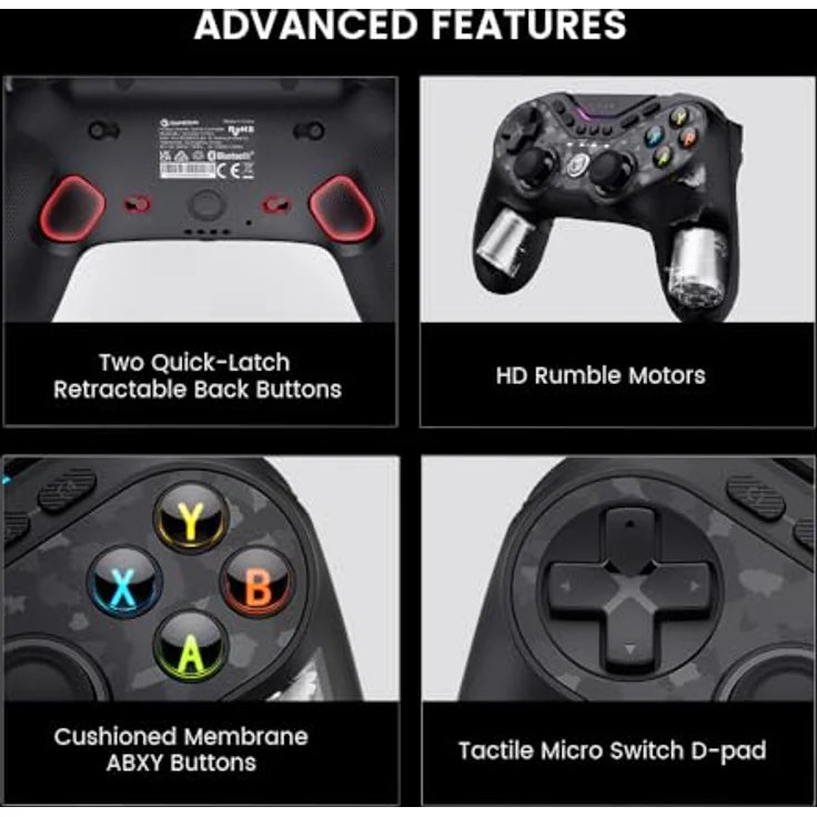 GameSir T3 Tarantula Pro, Wireless-Controller mit Hall-Effekt und 9 beweglichen Tasten für Nintendo – Bild 9