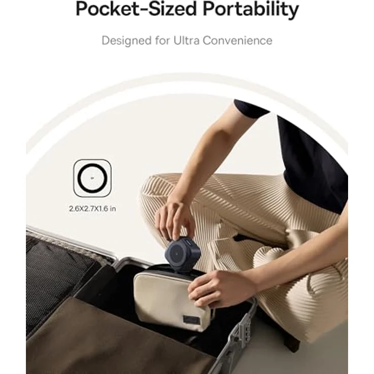 Baseus PicoGo 2-in-1 Wireless-Ladegerät mit Magsafe Qi2, 67W, schwarz, für gleichzeitiges Laden von zwei Geräten – Bild 5