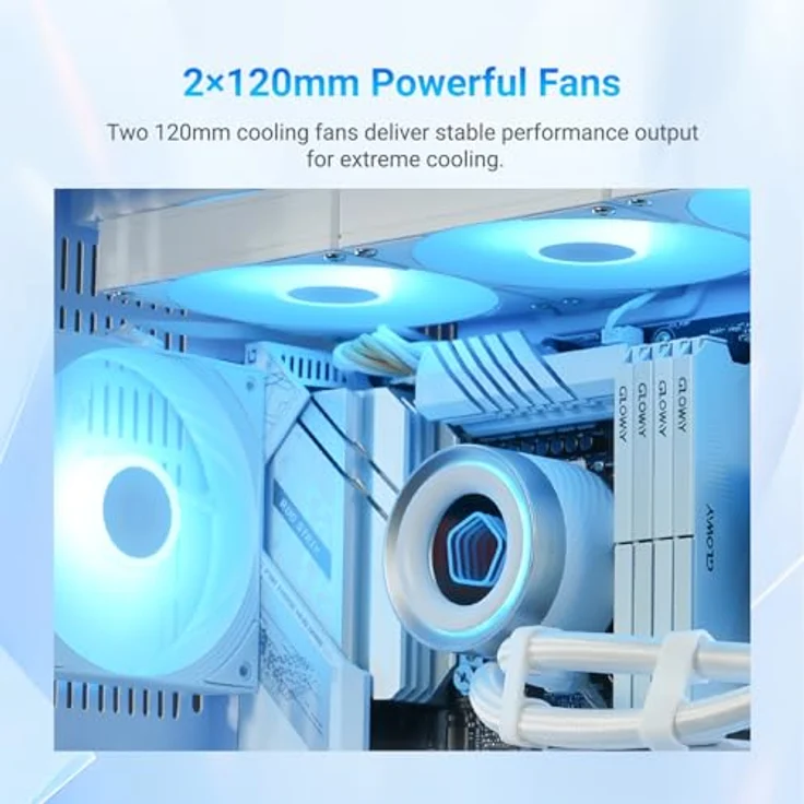 ID-Cooling FX240 Infinity White, CPU Wasserkühler mit aRGB-Beleuchtung, 300W TDP, vorgefülltes Flüssigkeitssystem, leise Pumpe, kompatibel mit Intel und AMD – Bild 4