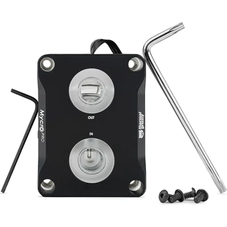 Thermal Grizzly AMD Mycro Direct-Die Pro RGB V1 Wasserkühler für AMD Prozessoren - Ersetzt Steckdosen-Aktivierungsmechanismus - CNC-gefräste POM-Abdeckung - G1/4" Anschlüsse, mit optimierter Mikrofinstruktur und ARGB-Beleuchtung – Bild 3