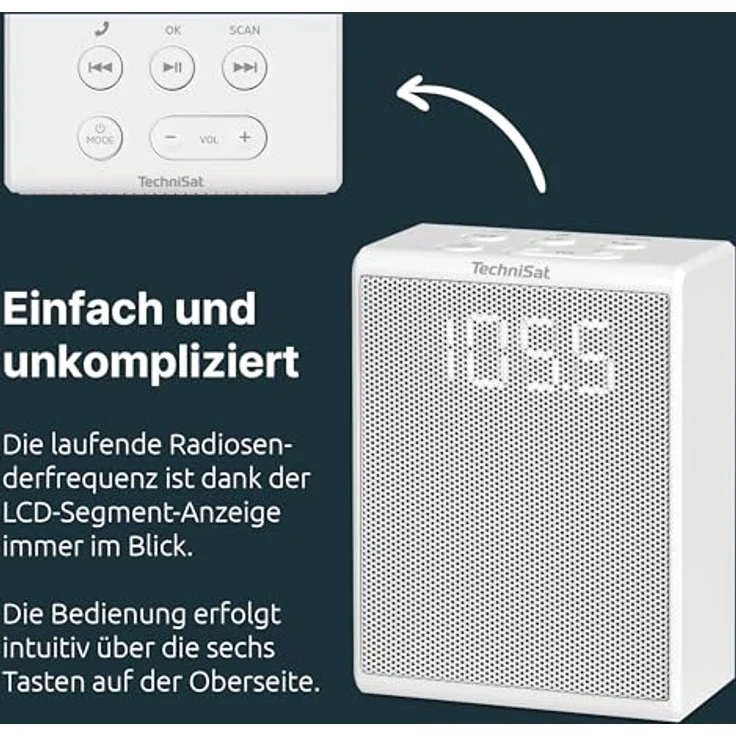 TechniSat VIOLA Steckdosen-Radio | 1,5W Mono Lautsprecher mit UKW & Bluetooth – Bild 6