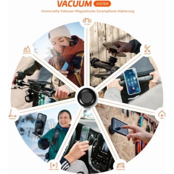 Fidlock VACUUM Mini Tripod Base, Vakuum-magnetische Smartphone-Halterung mit kleinem Stativ – Bild 7