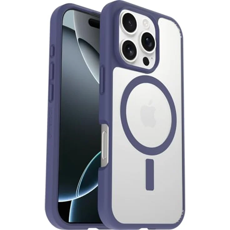 OtterBox Sleek Series MagSafe Hülle für iPhone 16 Pro, stoßfest, ultraschlank, transparent/lila, getestet nach Militärstandard, ohne Einzelhandelsverpackung – Bild 3