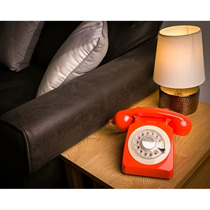 GPO 746ROTARYORA Retro Telefon mit Wählscheibe im 70er Jahre Design - Orange – Bild 9