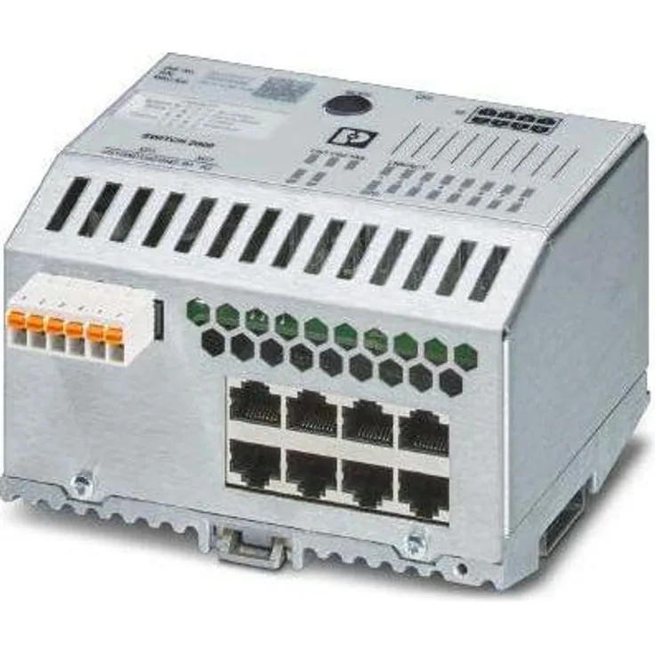 Phoenix Contact PHOE Industrial Ethernet Switch, 8 Ports, Managed Switch mit PROFINET Conformance-Class B und erweiterten Temperaturbereich