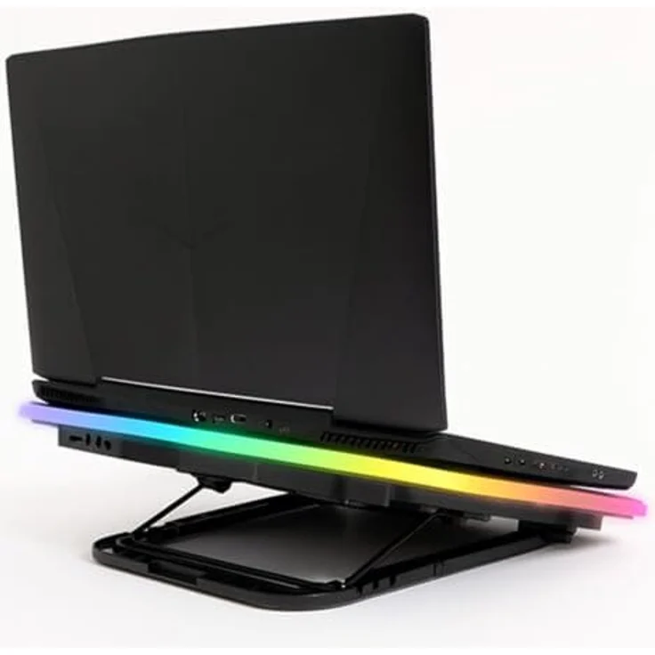 Antec LCHF200 Hyperflow RGB Laptop Kühlpad, 200-mm-Lüfter mit höhenverstellbarem Design und RGB-Beleuchtung, für Laptops 10-17 Zoll – Bild 4