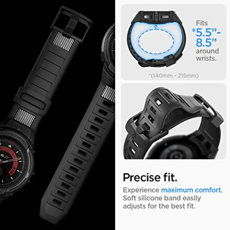 Spigen RUGGED ARMOR PRO Watch -UHR 5 PRO (45 MM) SCHWARZ – Bild 7