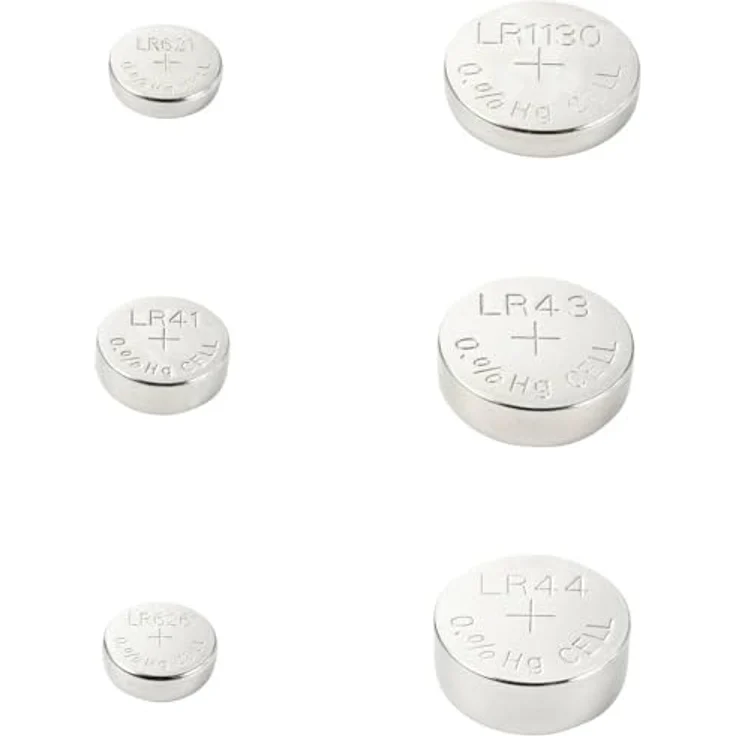 VOLTCRAFT Knopfzellen-Set 6 x AG1, 12 x AG3, 6 x AG4, 9 x AG10, 3 x AG12, 6 x AG13 – Bild 2