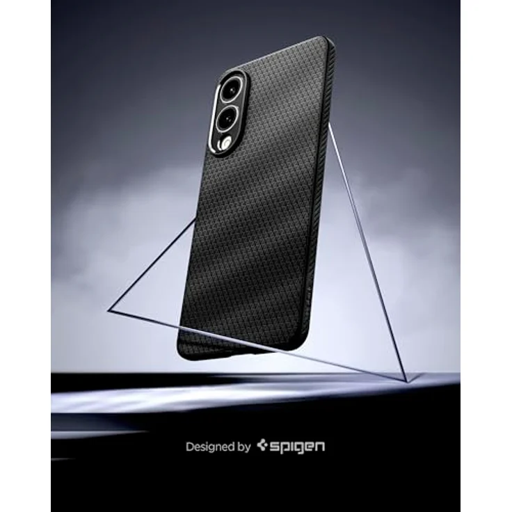 Spigen Liquid Air Hülle für Samsung Galaxy S25 Edge, TPU mit Air Cushion Technologie und Displayrand-Schutz, Schwarz – Bild 3