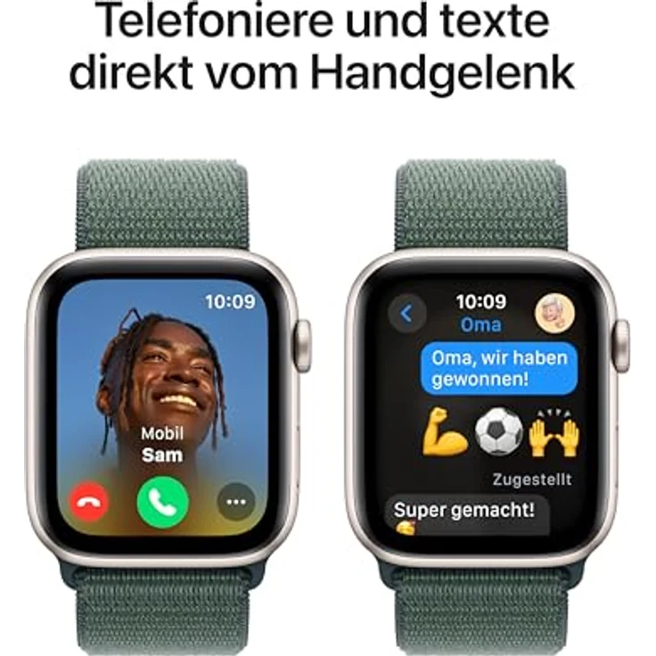 Apple Watch SE (2. Generation) GPS 44 mm Smartwatch in Polarstern und Seegrün, Fitness und Schlaftracker, Unfallerkennung, Retina Display, CO₂ neutral. – Bild 4