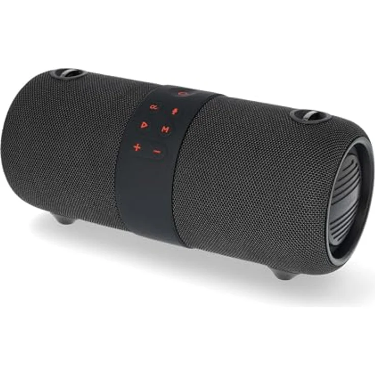 Nedis Bluetooth-Lautsprecher, tragbarer 40 W Stereo-Lautsprecher mit 6,5 Std Akkulaufzeit, Bluetooth 5.0 und IPX6 Wasserschutz, Schwarz – Bild 2
