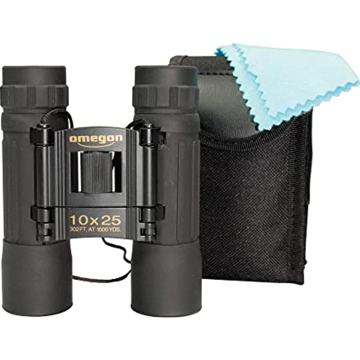 Omegon Fernglas Pocketstar 10x25, ultraleichtes, wetterfestes Fernglas mit Gummiarmierung für Wanderungen und Reisen – Bild 2