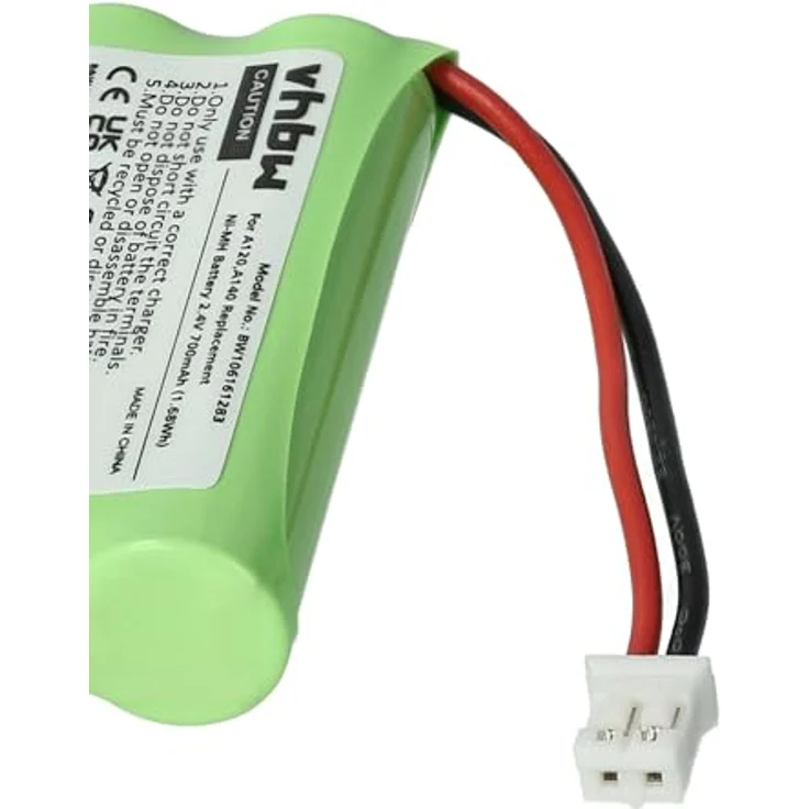 VHBW NiMH Akku 700 mAh (2,4 V), geeignet für Telefon, Festnetz Siemens Gigaset A12, A14, A24, A26, A145, A260, AS140, AL4H, Q063, Uni Versum CL15, SL15 – Bild 7