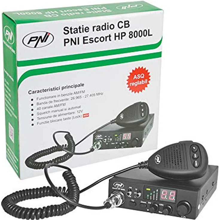 Paket CB PNI-Funkgerät HP 8000L ASQ Escort mit CB PNI S75-Antenne mit Kabel und Fester Halterung – Bild 2