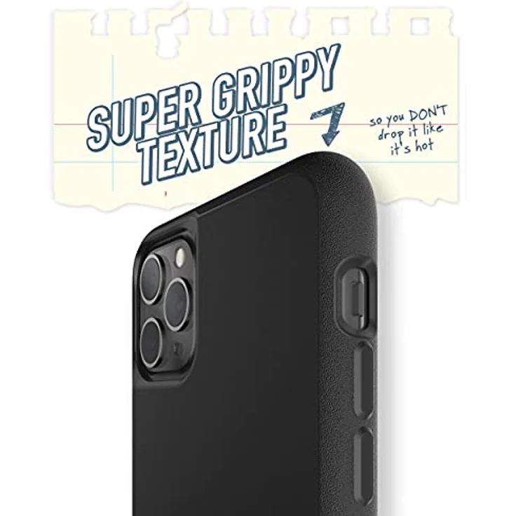 Silk Smartish Apple iPhone 11 Pro Max (6.5'') Grip Case Hülle - BASE GRIP Bumper - Leichte, schlanke Schutzhülle - ''Kung Fu Grip'' - Black Tie Affair - SLK-BG19P-BLACK - Preisvergleich – Bild 3