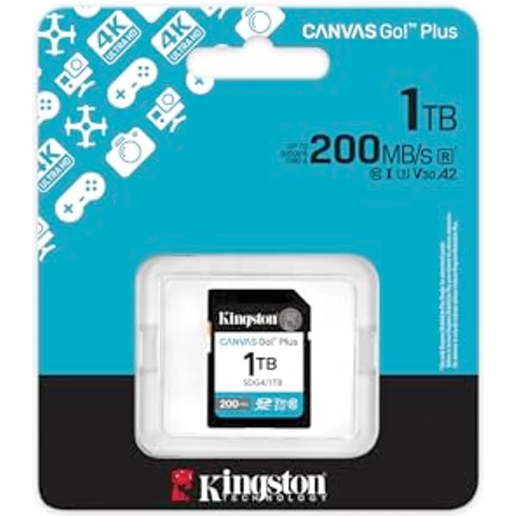 Kingston Canvas Go Plus SDXC Speicherkarte Gen4, 1TB, 200MB/s, C10 UHS-I U3 V30, für 4K-UHD-Videos – Bild 3