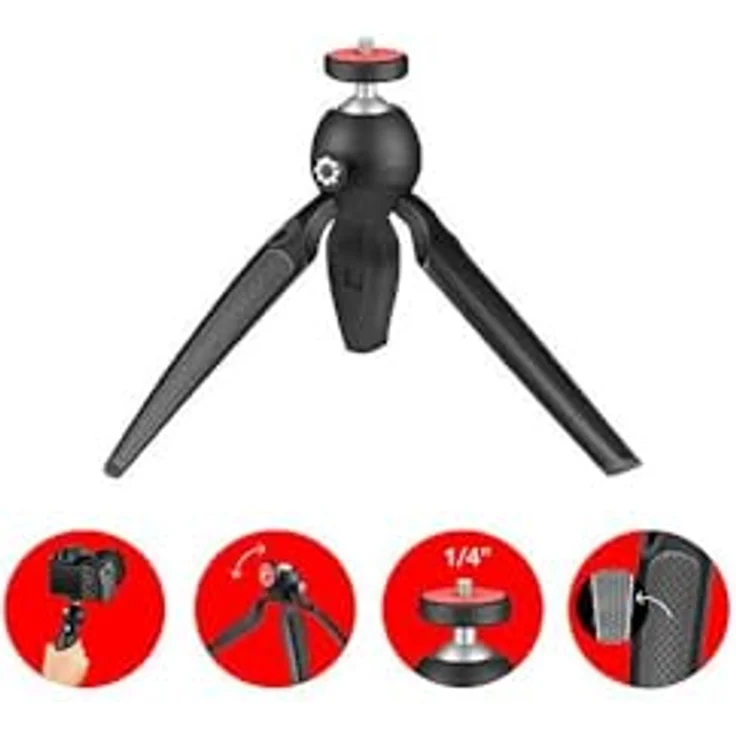 Joby JB01555-BWW Handypod Mini Stativ und Handgriff (geeignet für DSLR, Spiegellose CSC und Kompaktkameras, LEDs, Mikrofone, Tragbare Lautsprecher, Action Kameras und Zubehör bis zu 1kg) schwarz – Bild 2