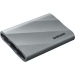 Samsung Portable SSD T9, 1 TB externe Festplatte mit USB 3.2 Gen 2x2, grau, bis zu 2000 MB/s Lese-/Schreibgeschwindigkeiten