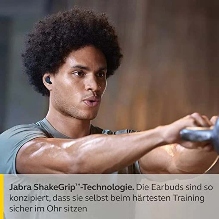 Jabra Elite 7 Active In Ear Bluetooth Earbuds - True Wireless Sport Kopfhörer mit ShakeGrip für sicheren Halt und anpassbarer, aktiver Geräuscheunterdrückung - Dunkelblau, Einheitsgröße – Bild 3