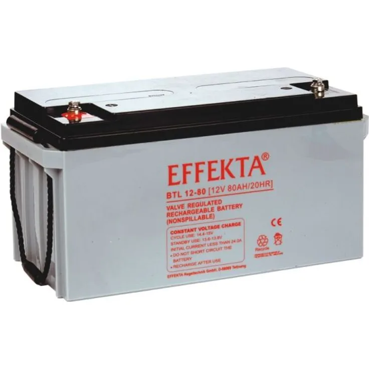 Effekta BTL 12-80 12V 80Ah Blei Akku / Blei-Vlies Akku AGM VRLA