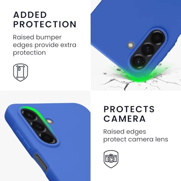 kwmobile Hülle kompatibel mit Samsung Galaxy A26 5G - weiches TPU Silikon Case für kabelloses Laden, Baltik Blau – Bild 3