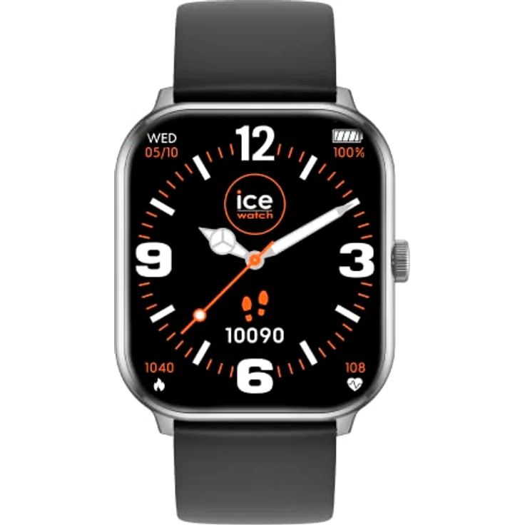 Ice-Watch - ICE smart Silver black - Silbergraue Smartwatch für Herren/Unisex mit Silikonarmband - 021411 (1,85") – Bild 1