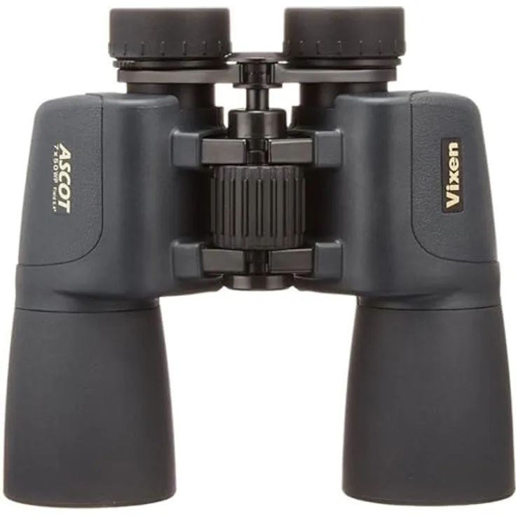 Vixen Fernglas Ascot 7x50 ZCF, lichtstarkes Porroprisma-Fernglas, wasserdicht, mit drehbarer Augenmuschel und großem Augenabstand für Brillenträger