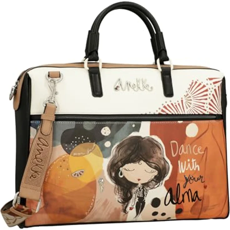 Anekke Alma Briefcase L, Multicolor Laptop-Tasche mit verstellbarem Schulterriemen, 41 x 30 x 7 cm – Bild 1
