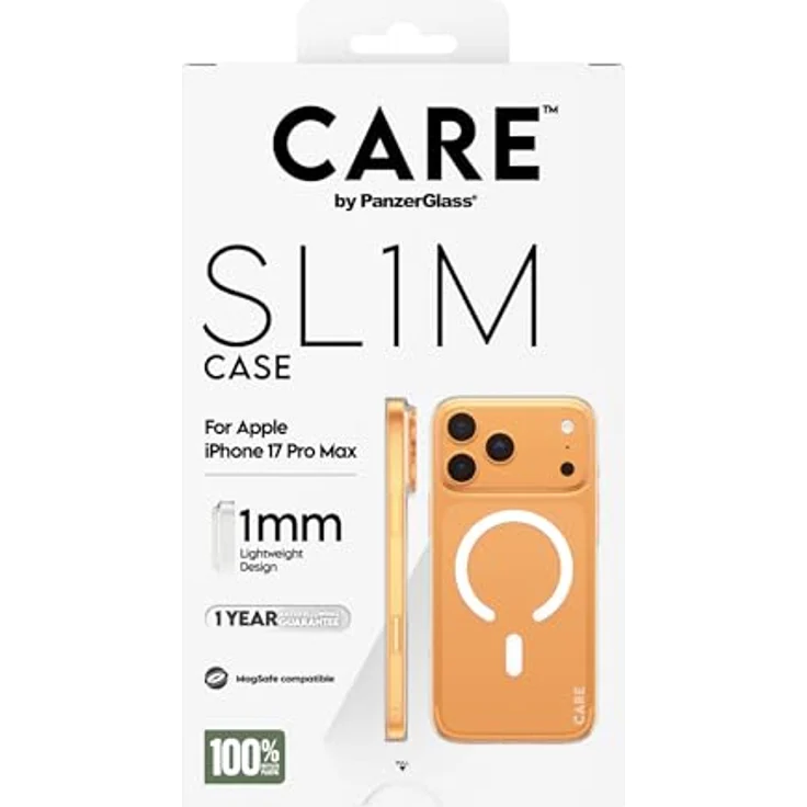 Panzer Glass Care by PanzerGlass SL1M Case Transparent mit MagSafe für iPhone 17 Pro Max, sturzfest und kratzfest aus 100% recyceltem Kunststoff – Bild 3