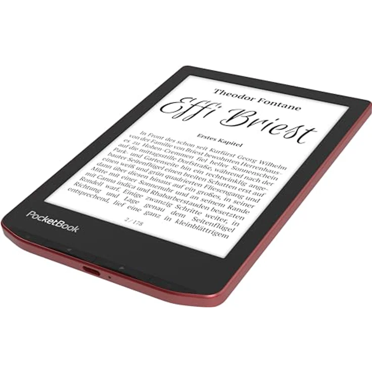 PocketBook e-Book Reader 'Verse Pro' (deutsche Version) 16 GB Speicher, IPX8, Bluetooth, 15,2 cm (6 Zoll) E-Ink Carta Display - Passion Red – Bild 2